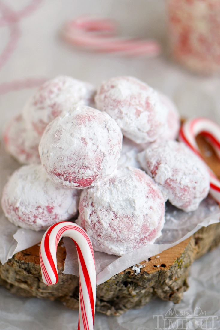 Peppermint Snowball Cookies - Mom On Timeout