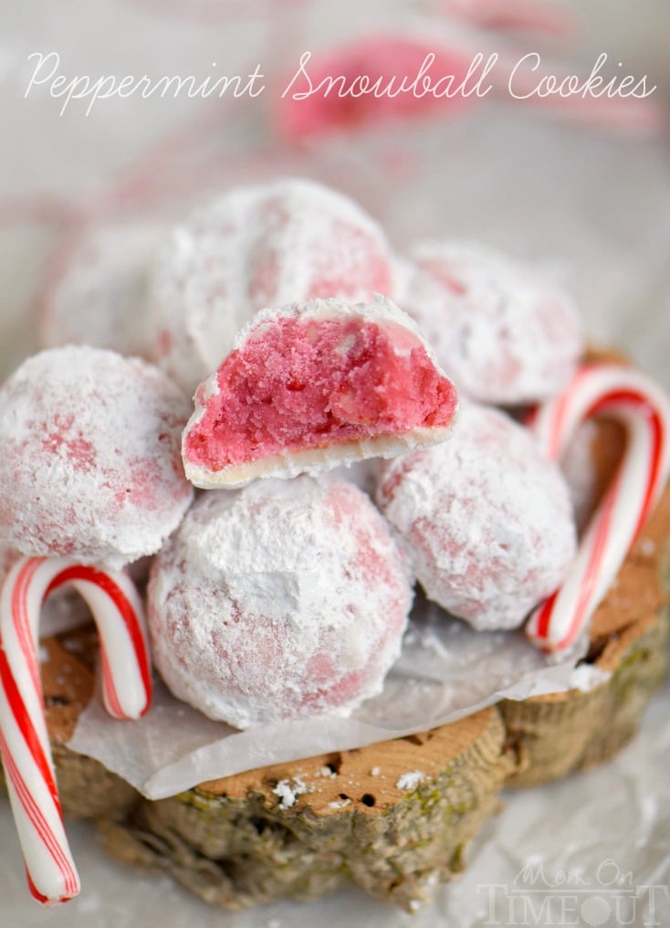 Peppermint Snowball Cookies - Mom On Timeout