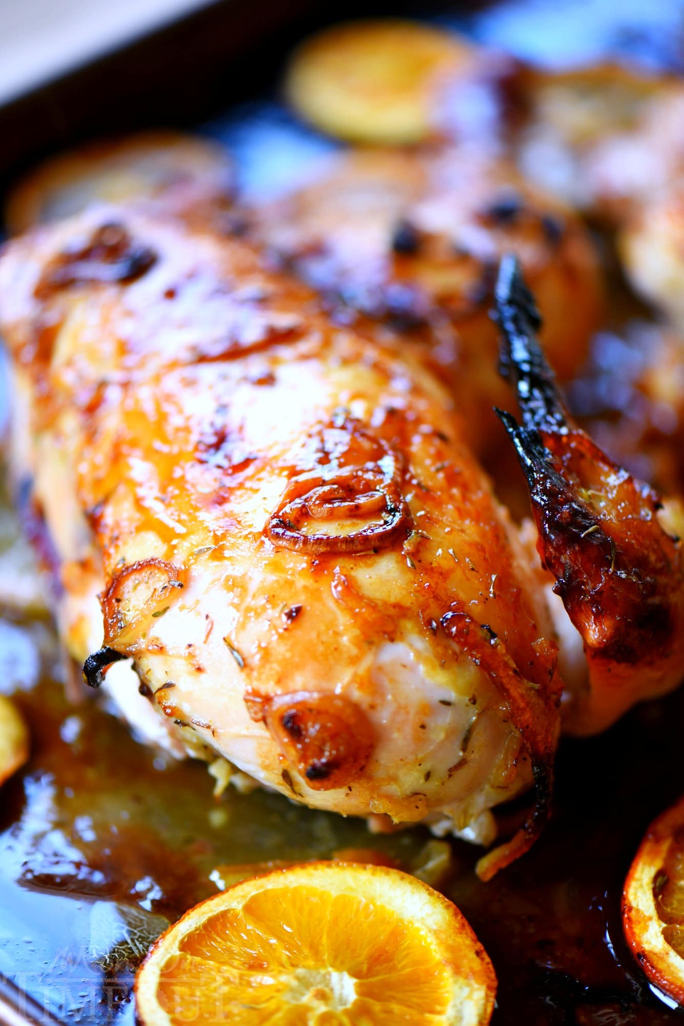 Citrus Glazed Roast Chicken Mom On Timeout 