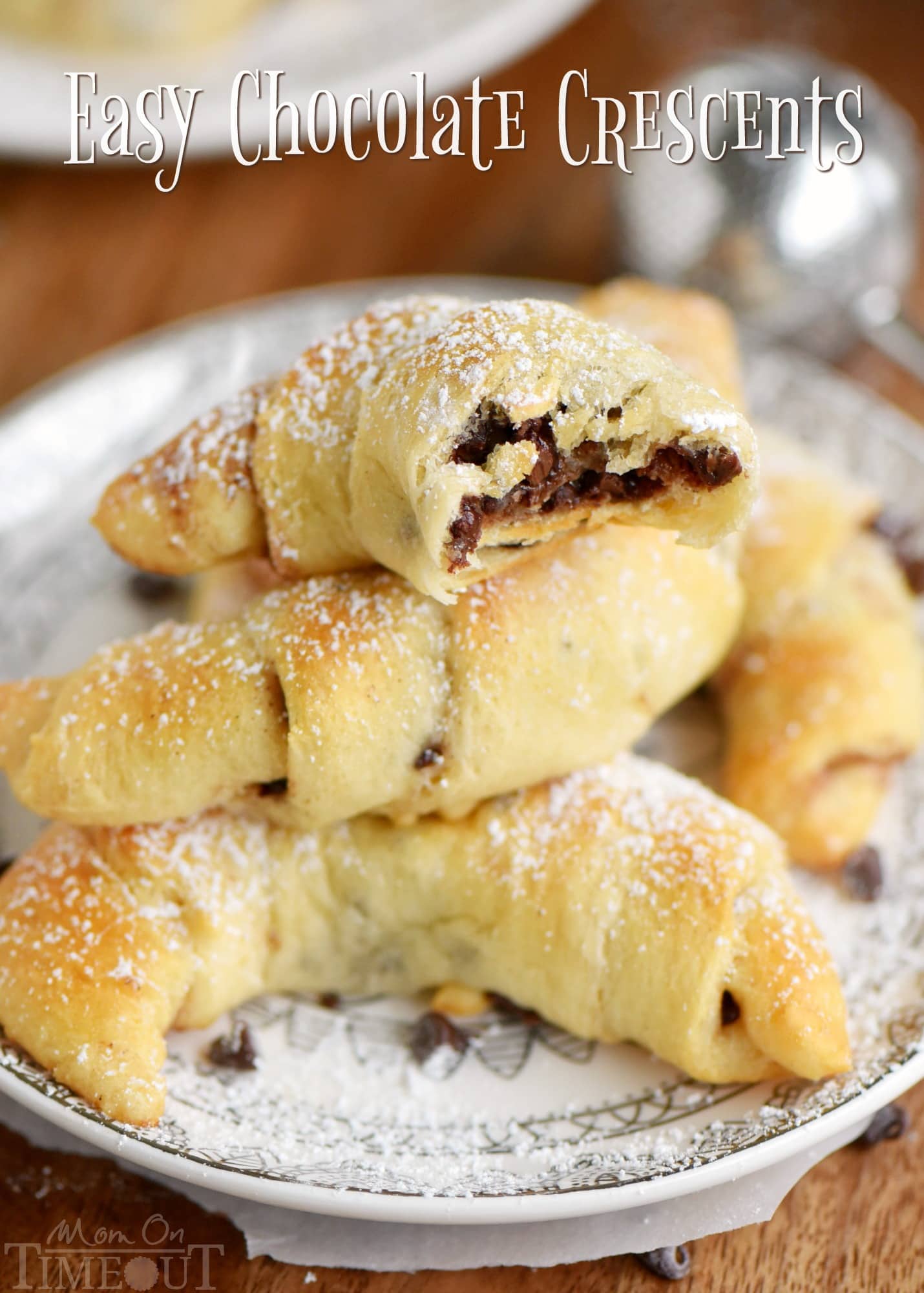 Easy Chocolate Crescents Just 4 Ingredients Mom On Timeout