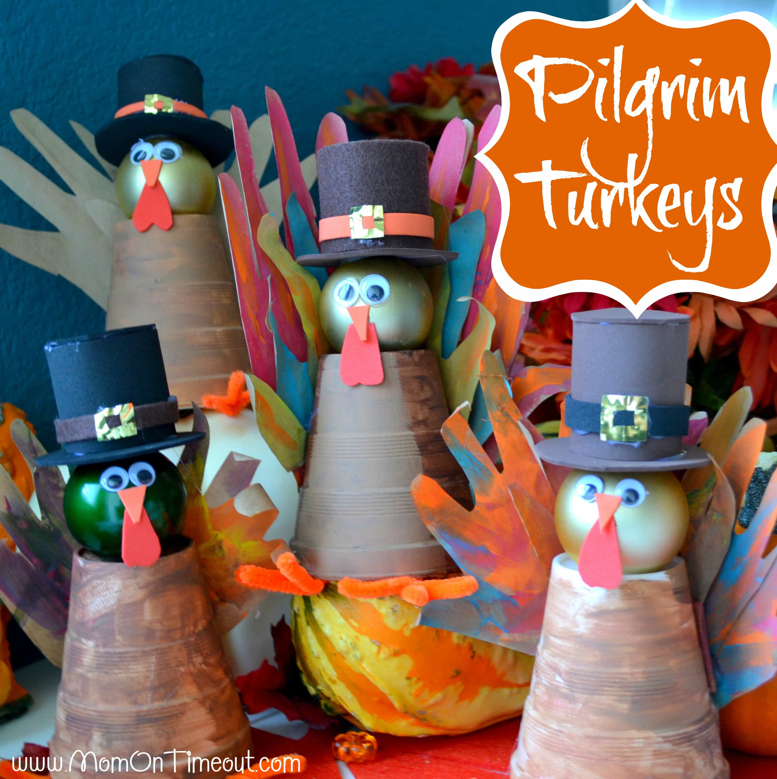 Pilgrim Turkeys - A Handprint Thanksgiving Craft - Mom On Timeout