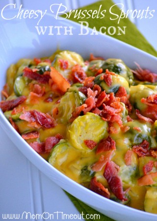 Cheesy Brussels Sprouts with Bacon Recipe