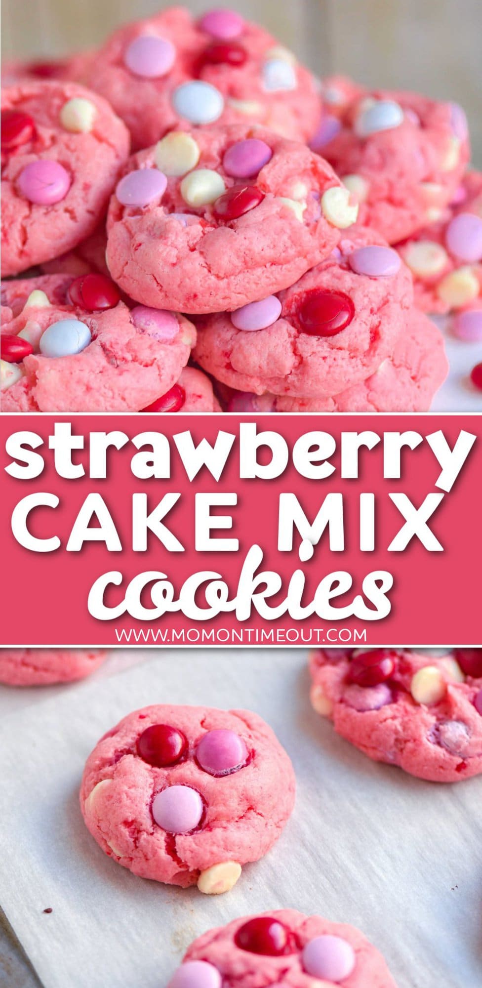 Strawberry Cake Mix Cookies - Mom On Timeout