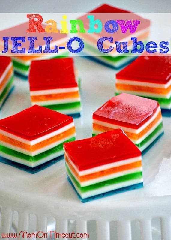 Rainbow JELLO Cubes Recipe