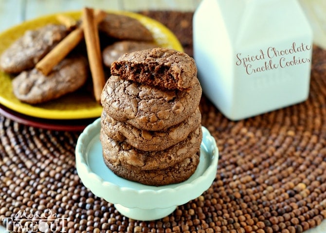 Spiced Chocolate Crackle Cookies Mom On Timeout