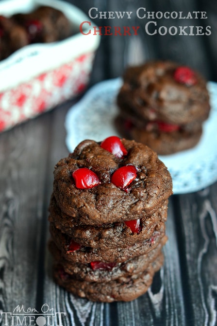 Chewy Chocolate Cherry Cookies - Mom On Timeout
