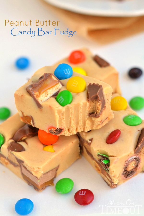 Homemade Peanut Butter & Milk Chocolate Fudge with M&M's