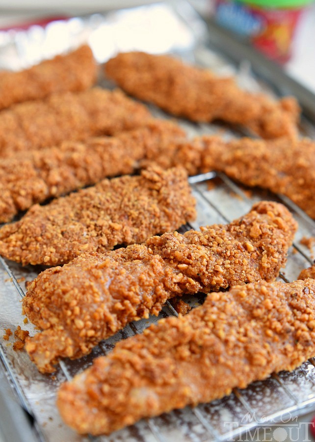 Sriracha Almond Crusted Chicken Strips - Mom On Timeout