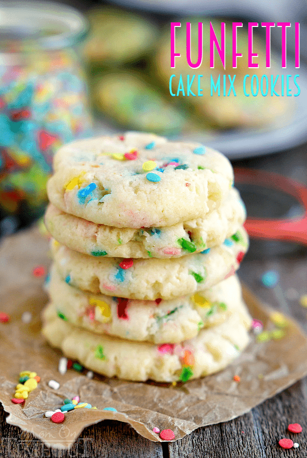 Easy Funfetti Cake Mix Cookies - Mom On Timeout