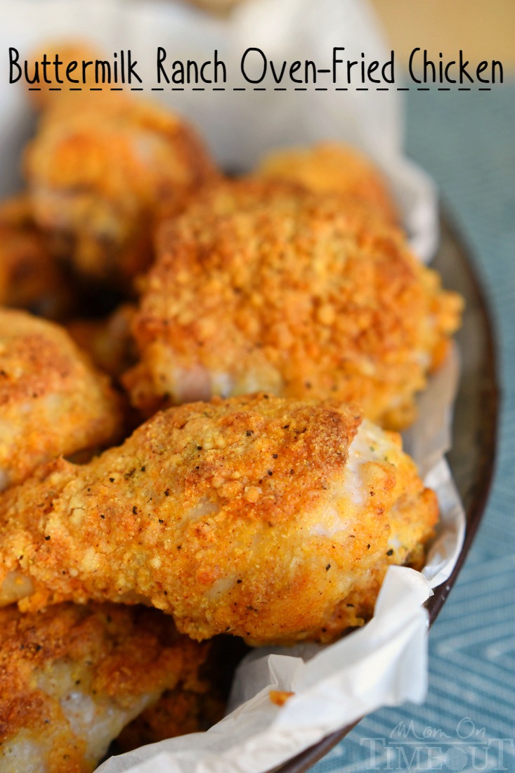 Buttermilk Ranch Oven Fried Chicken - Mom On Timeout