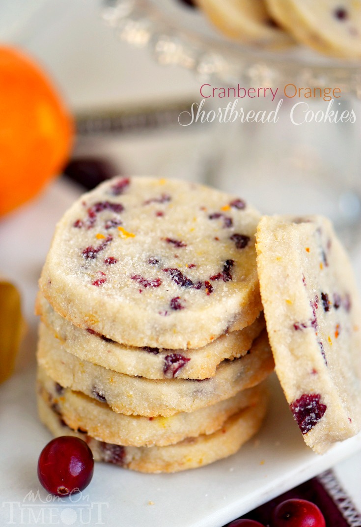 Cranberry Orange Shortbread Cookies - Mom On Timeout