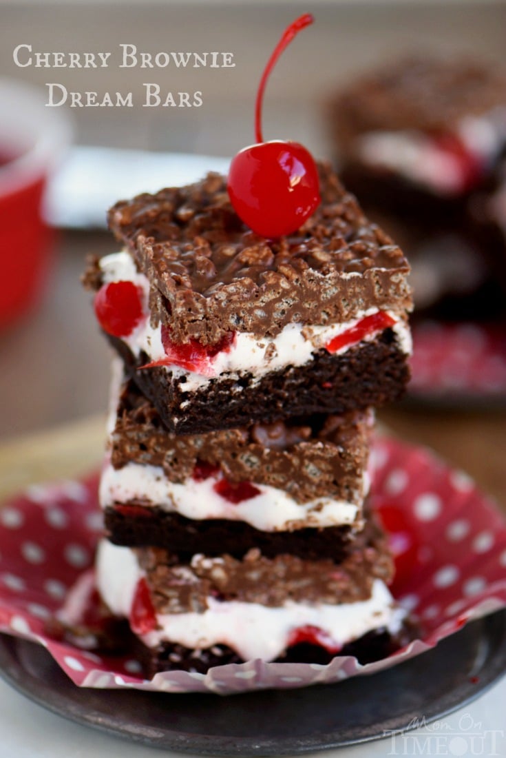 Cherry Brownie Dream Bars - Mom On Timeout