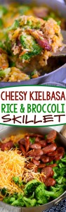Cheesy Kielbasa, Rice and Broccoli Skillet - Mom On Timeout