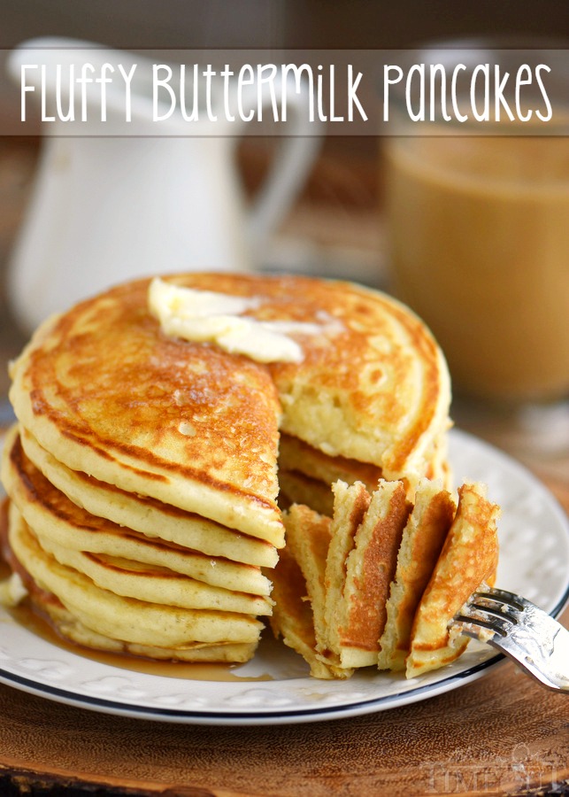 The BEST Fluffy Buttermilk Pancakes - Mom On Timeout