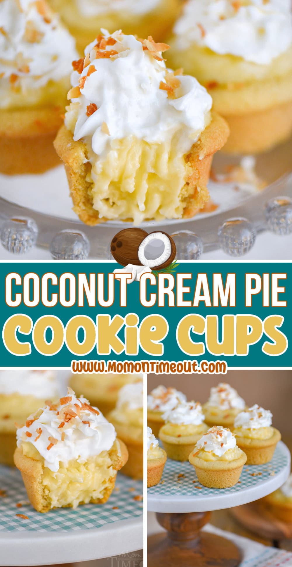 Coconut Cream Pie Cookie Cups - Mom On Timeout