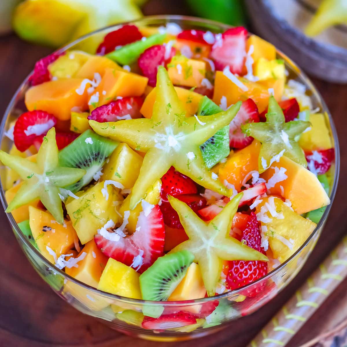 Tropical Fruit Salad With Honey Lime Dressing Mom On Timeout