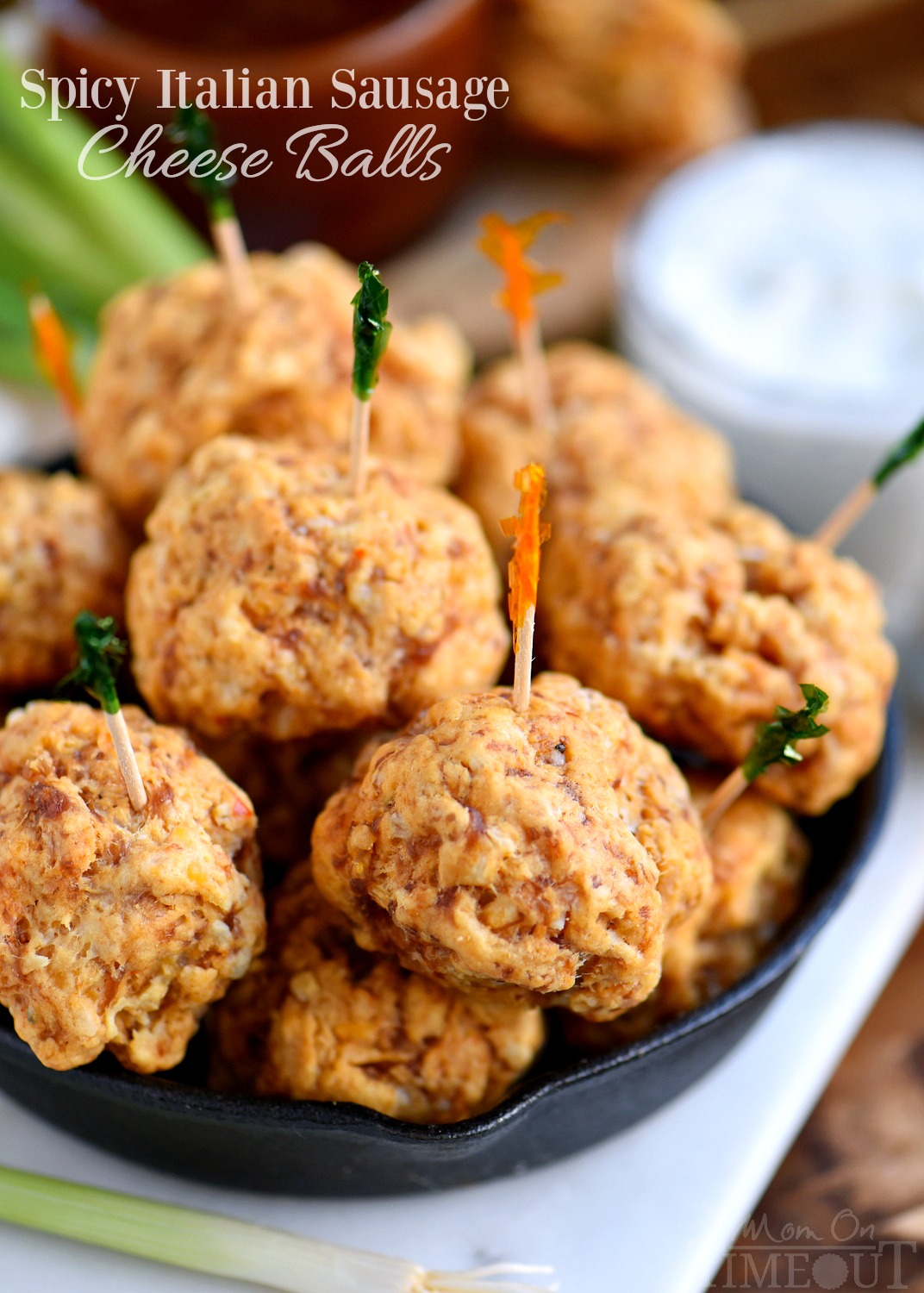 Spicy Italian Sausage Cheese Balls - Mom On Timeout