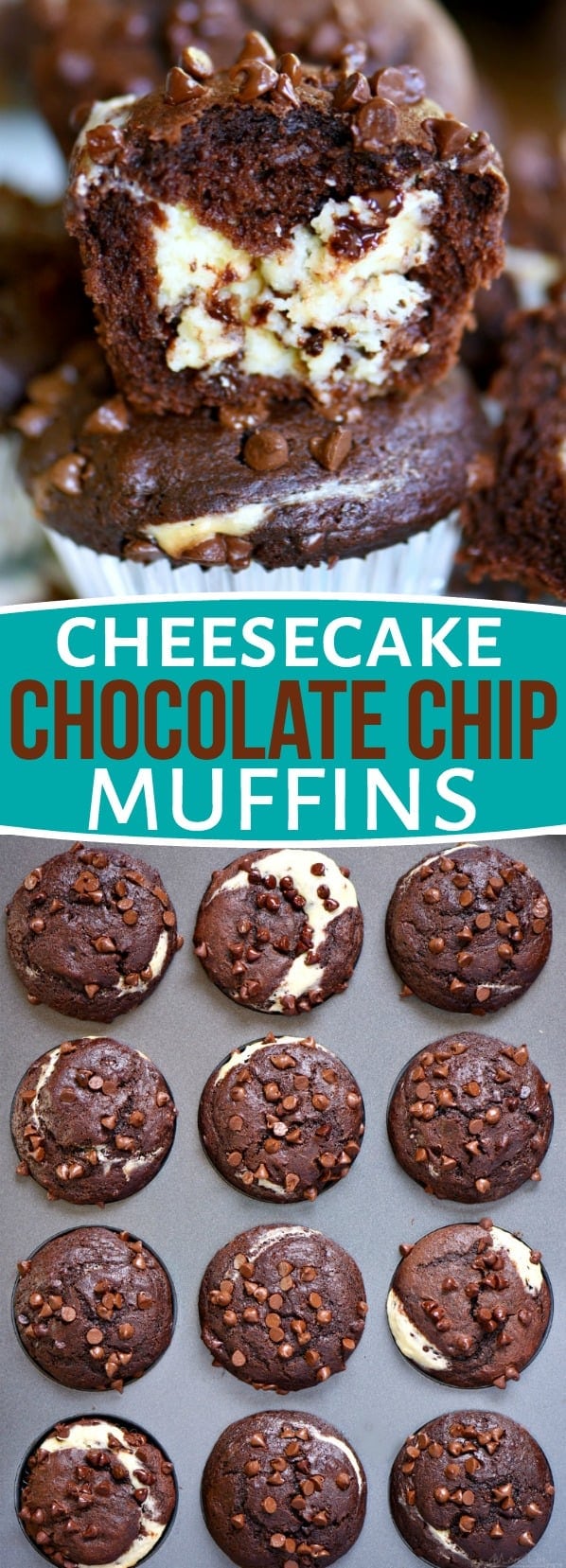 Cheesecake Chocolate Chip Muffins - Mom On Timeout