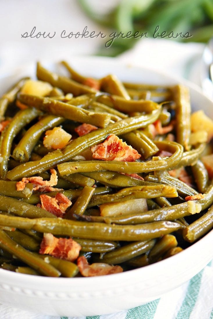 Crockpot BARBECUE GREEN BEANS  Perfect Summer Slow Cooker Side 