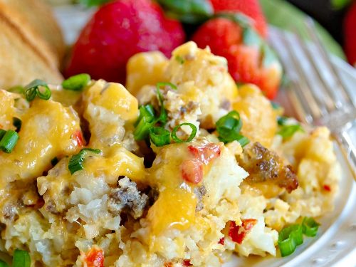 Slow Cooker Breakfast Tater Tot Casserole - Slow Cooker Gourmet