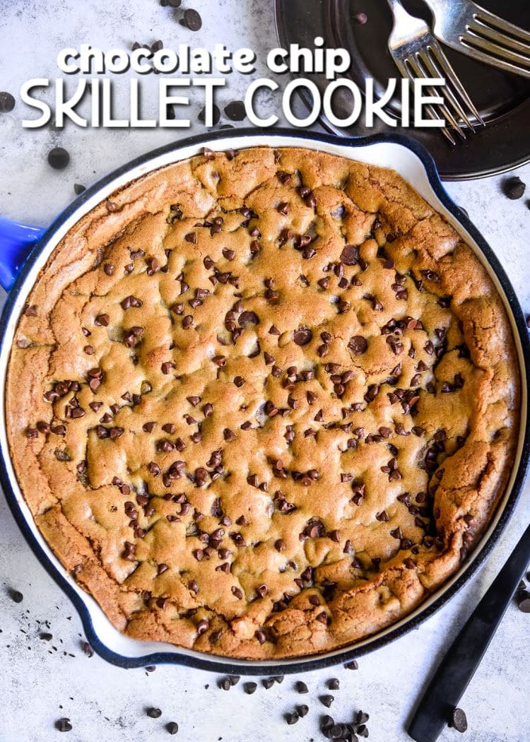 Chocolate Chip Skillet Cookie • Hip Foodie Mom