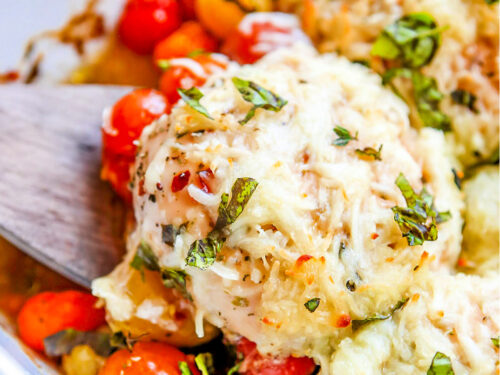 Tomato Basil Baked Chicken