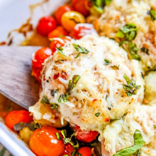 Tomato Basil Baked Chicken