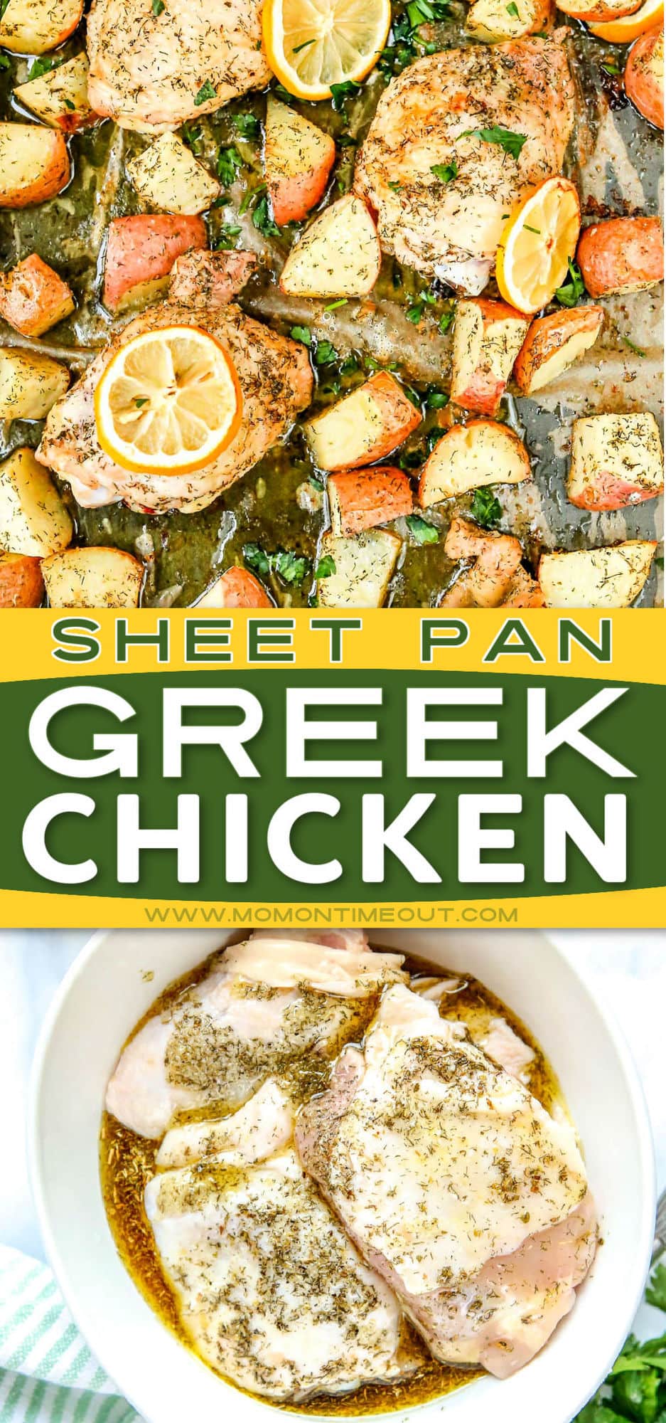 Greek Chicken Recipe - A Sheet Pan Dinner | Mom On Timeout