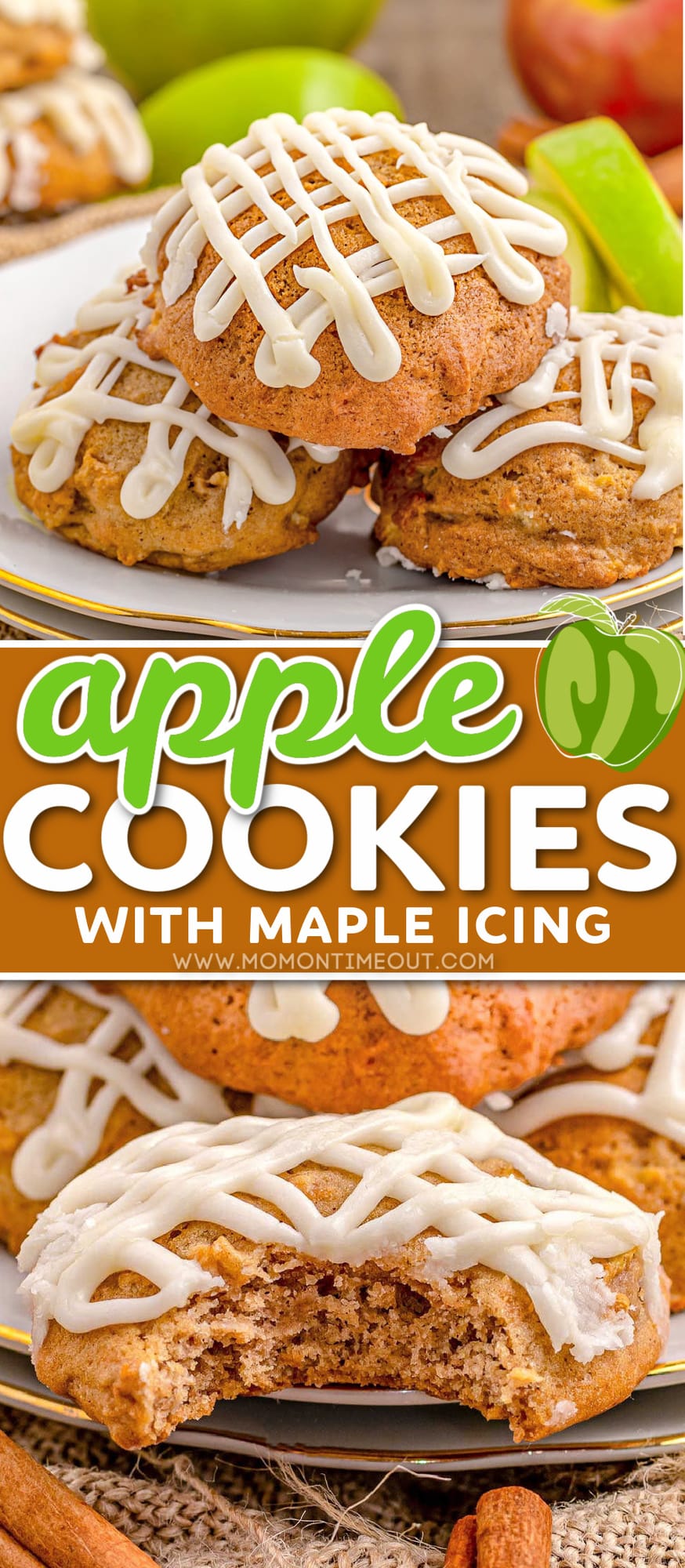 Easy Apple Cookies with Maple Icing Mom On Timeout