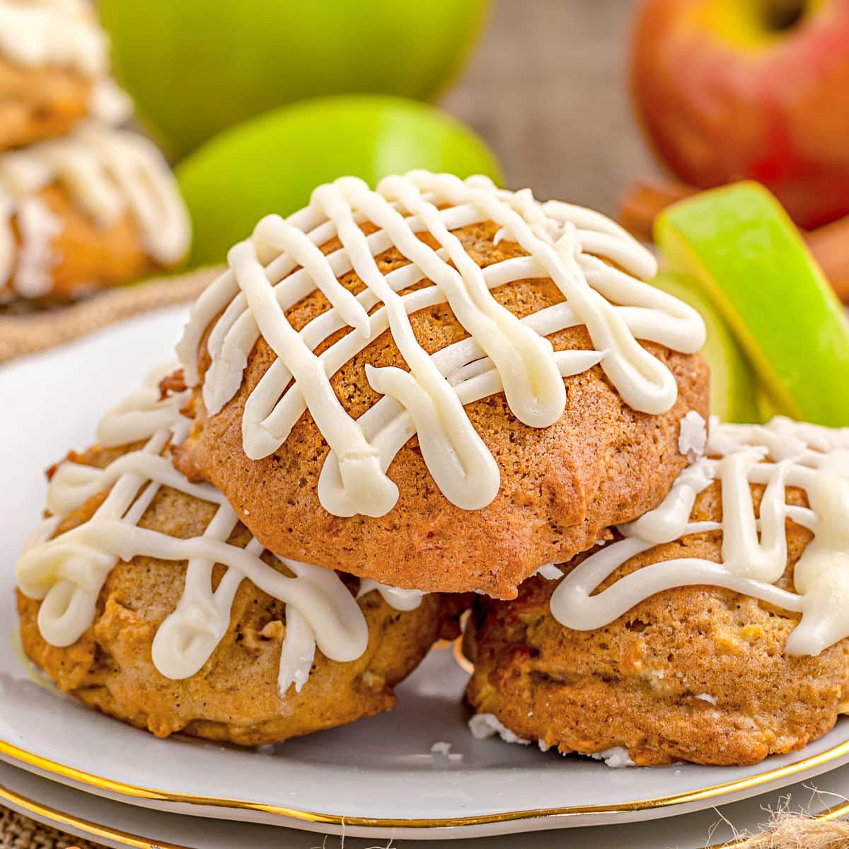 Easy Apple Cookies with Maple Icing Mom On Timeout