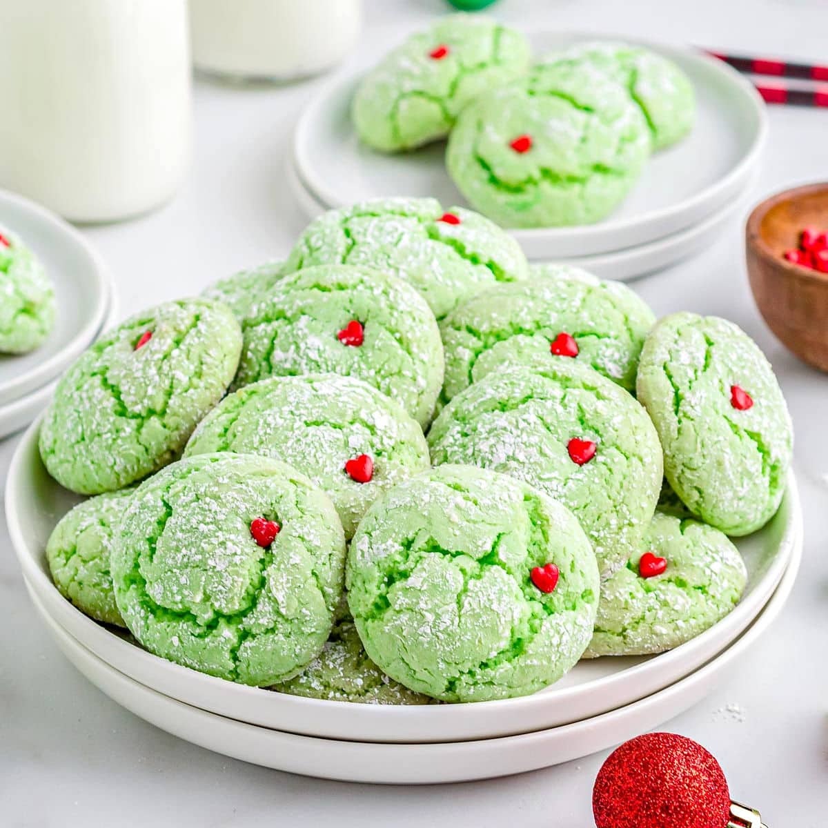 Grinch Cookies with Cake Mix - I Heart Naptime