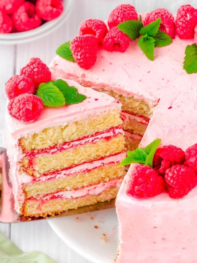 Raspberry Vanilla Cake Story - Mom On Timeout