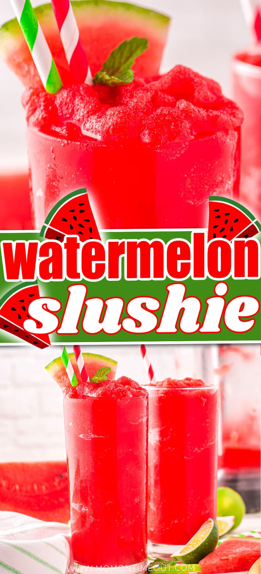 Watermelon Slushie 🍉 Only 3 Ingredients! - Mom On Timeout