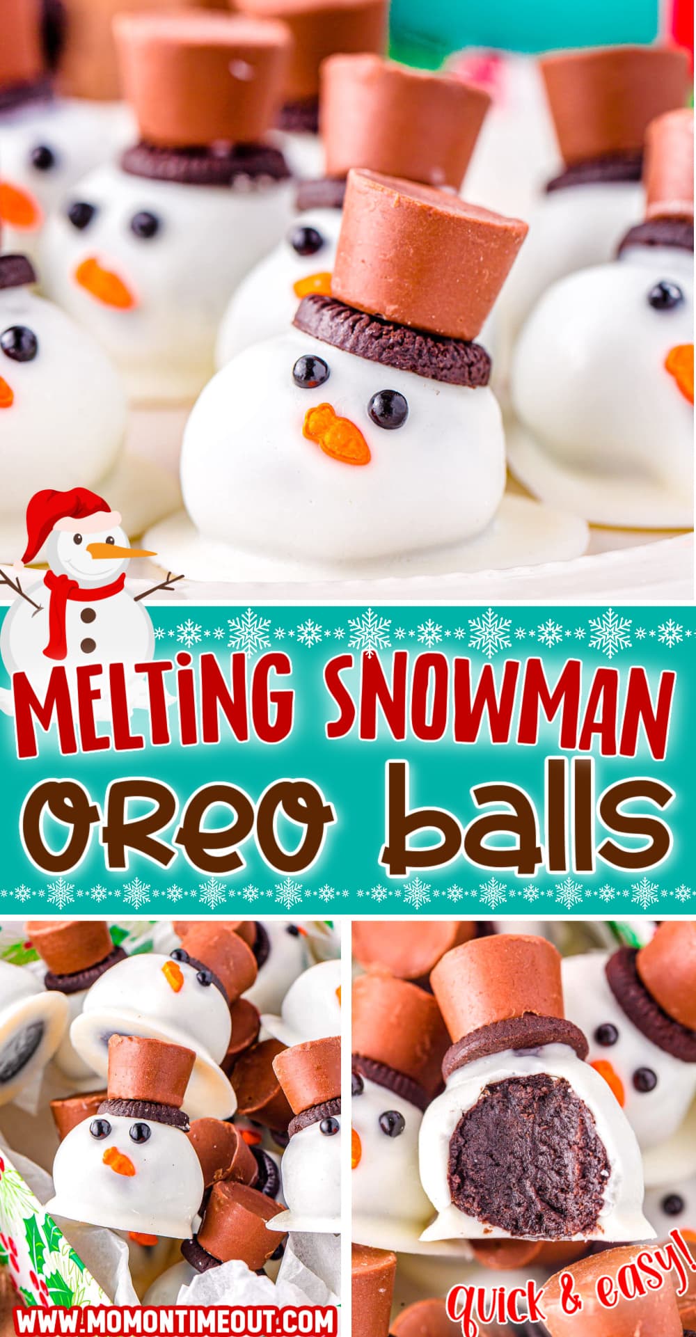 Melting Snowman Oreo Balls - Mom On Timeout