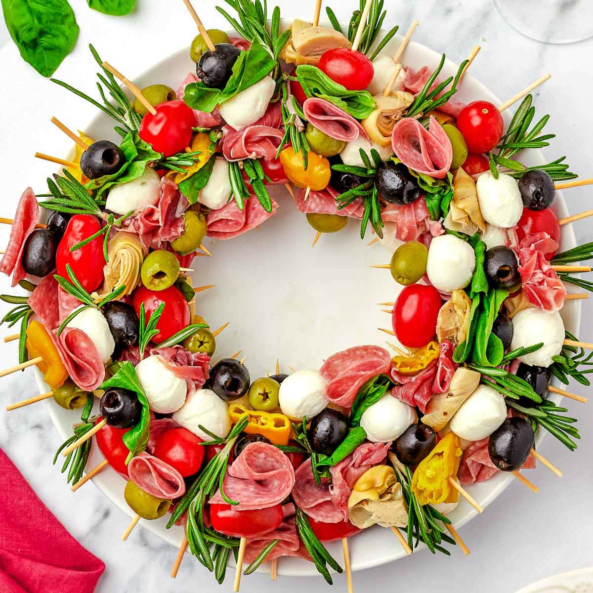 Antipasto Charcuterie Wreath - Mom On Timeout