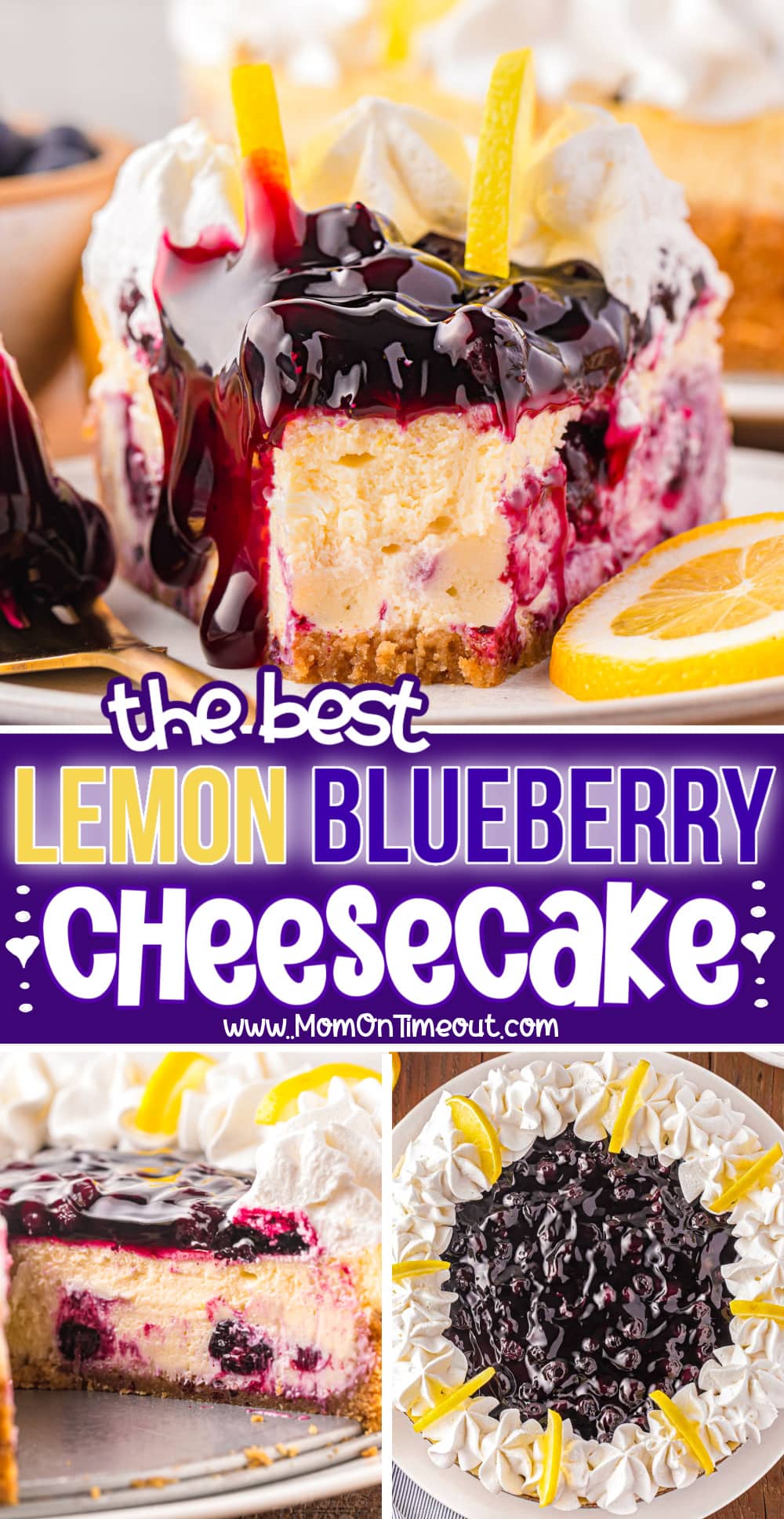 Lemon Blueberry Cheesecake - Mom On Timeout