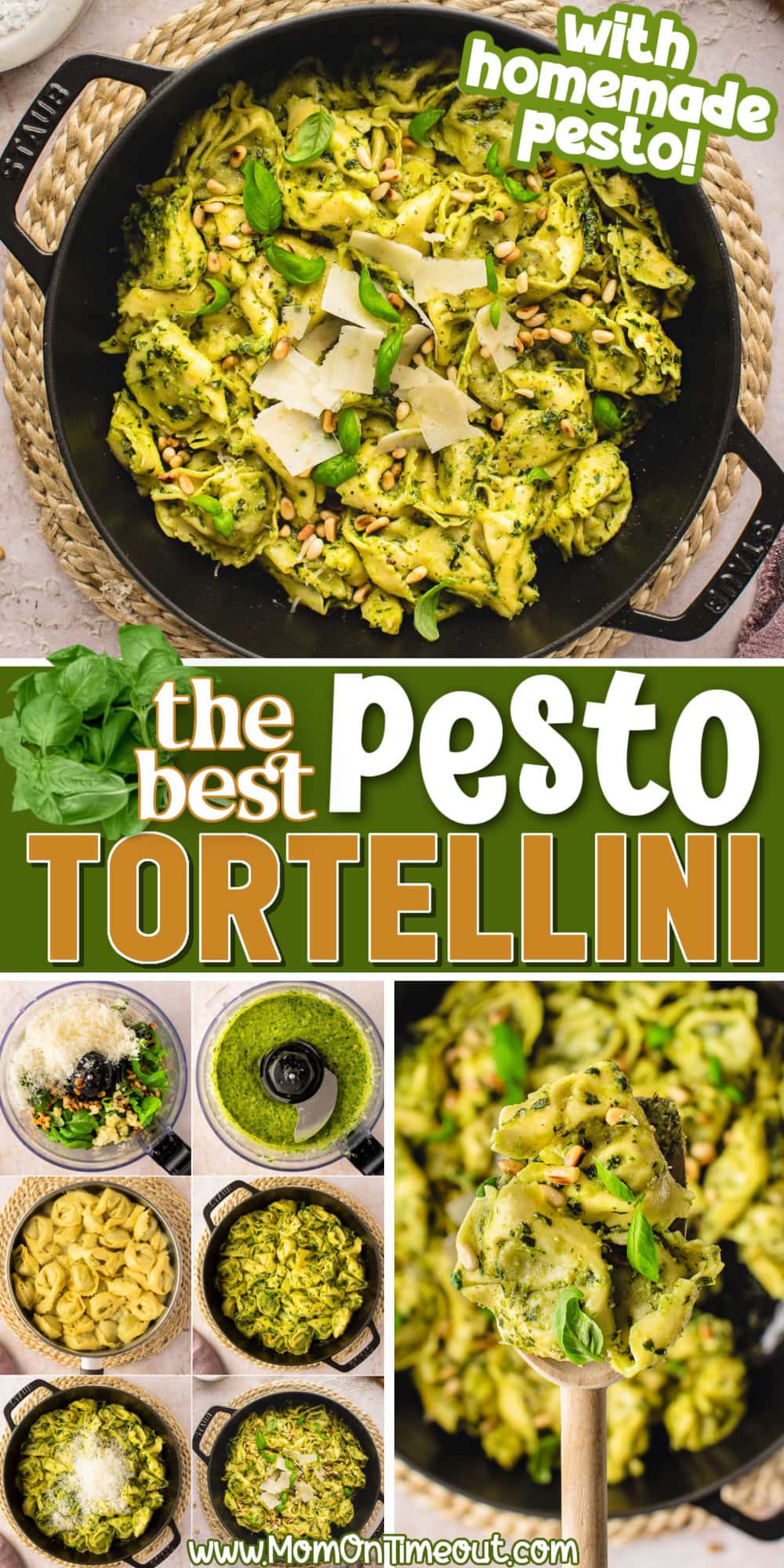 Pesto Tortellini with Homemade Pesto - Mom On Timeout