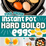 Pinterest pin for Instant Pot Hard Boiled Eggs.